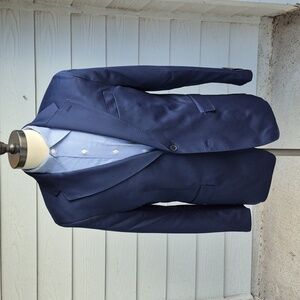 BANANA REPUBLIC Tailored Fit Dark Navy‎ Blue Solid Sz 42 S Mens Sport Coat NEW